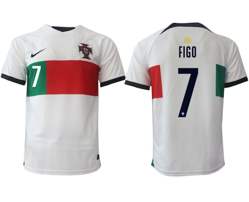 Men 2022 World Cup National Team Portugal away aaa versio white 7 Soccer Jersey
